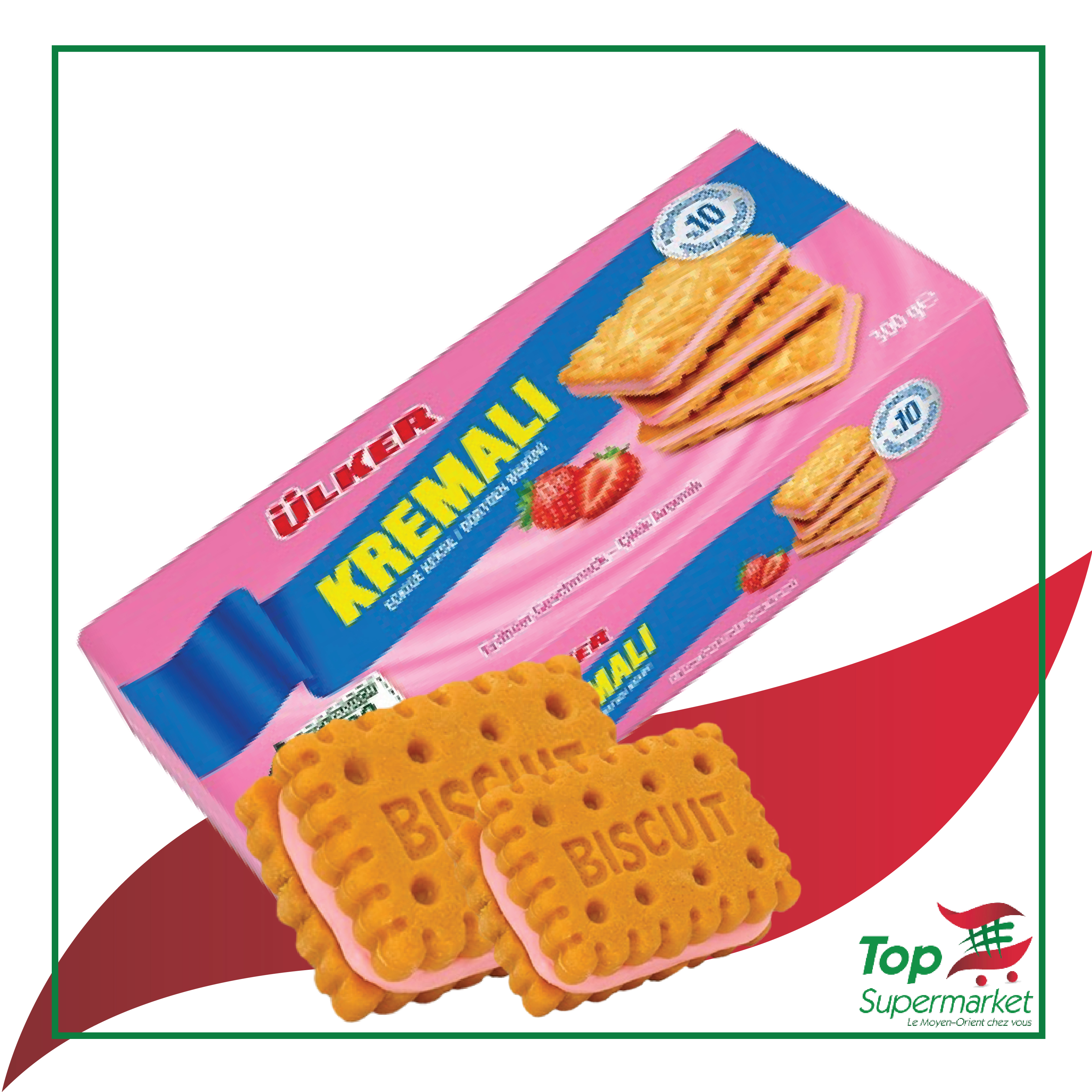 Ulker biscuits Kremali fraise 300gr